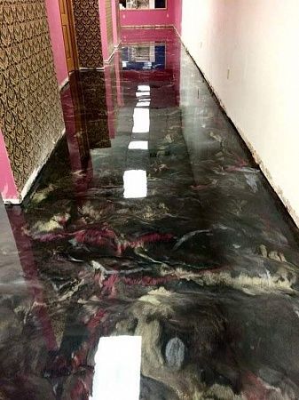 Изготовление полимерных наливных полов в Москве - пример выполнения