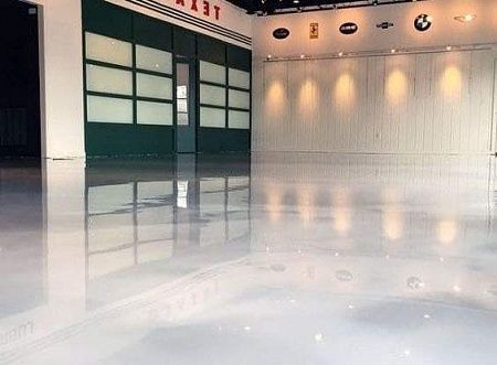 Изготовление промышленных наливных полов в Москве - пример выполнения