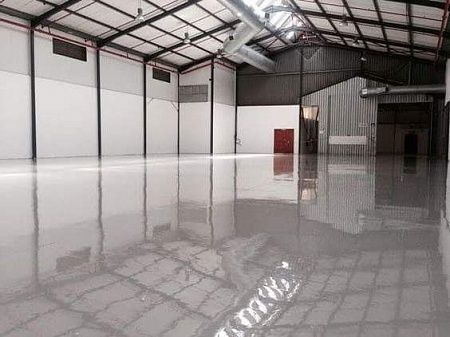 Изготовление промышленных наливных полов в Москве - пример выполнения