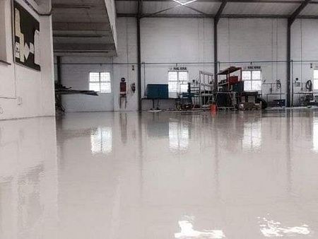 Изготовление промышленных наливных полов в Москве - пример выполнения