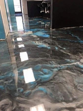 Изготовление эпоксидных наливных полов в Самаре - пример выполнения