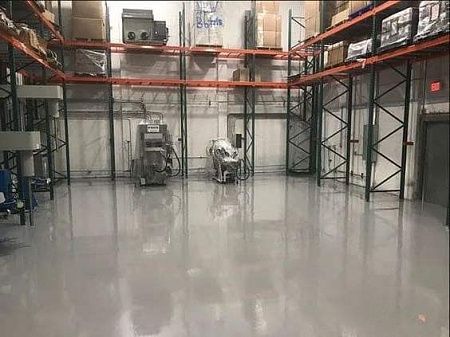 Изготовление промышленных наливных полов в Москве - пример выполнения