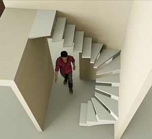 Проект лестницы из бетона