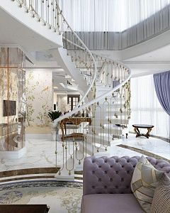 3D-проект лестницы в интерьере клиента