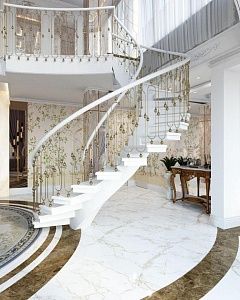 3D-проект лестницы в интерьере клиента